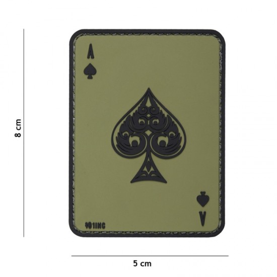 PATCH 3D PVC ACE OF SPADES Green